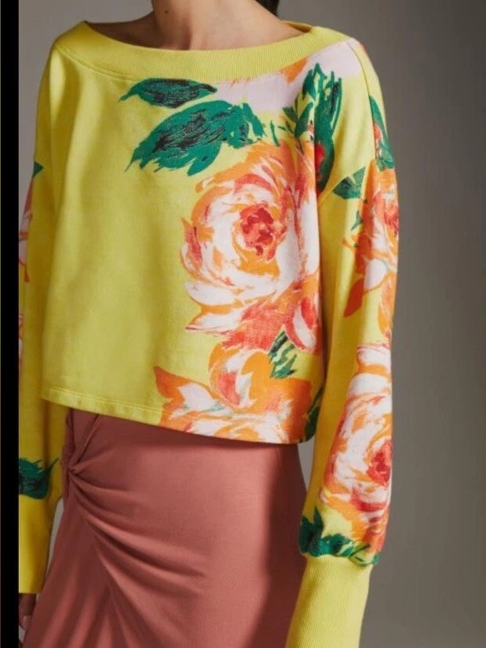 Anthropologie Daily Practice Cropped Sweatshirt XS